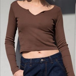 SOLD Brandy Melville Cropped Long Sleeve Top